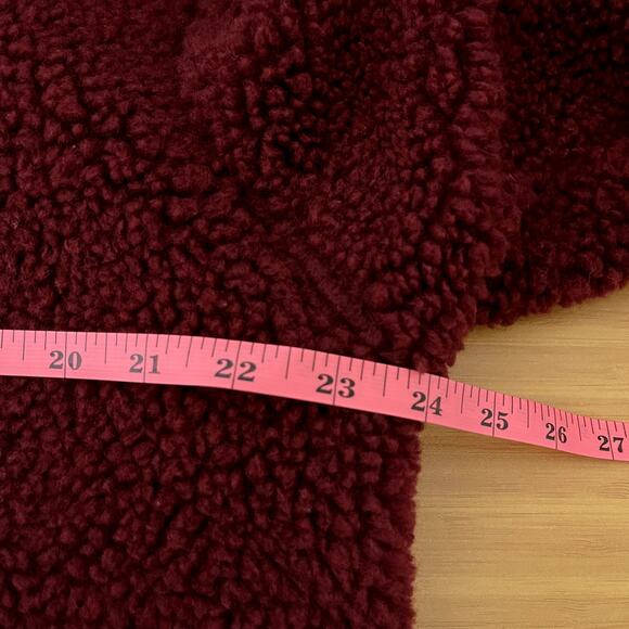 I.AM.GIA Pixie Teddy Jacket Burgundy Red Size XS Full Zip Oversized Revolve - Picture 14 of 14